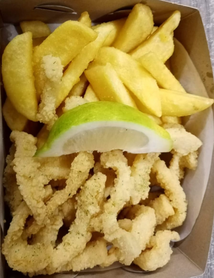 Grilled Calamari & Chips