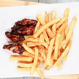Chicken Wings (Small 4 Pieces) + Chip
