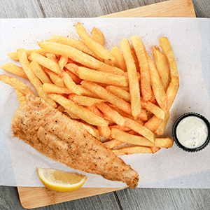 2x Hake + Large Chips
