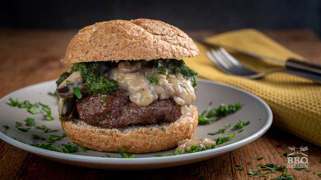 Mushroom Sauce Beef Burger