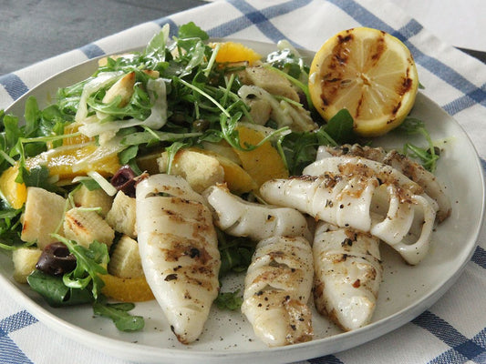 Grilled Calamari & Salad