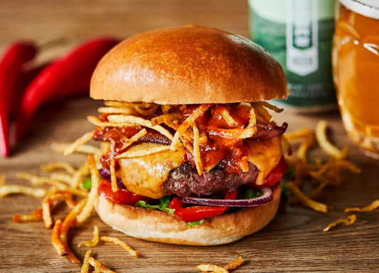 Chilli Beef Burger & Chips